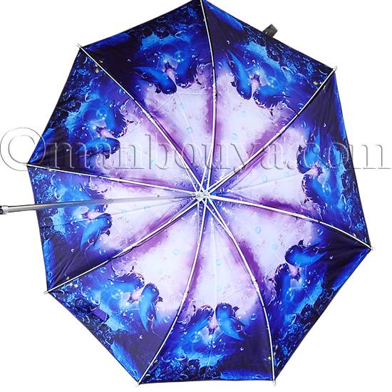 イルカ グッズ 雑貨 折りたたみ傘 晴雨兼用 UVカット クリスチャン