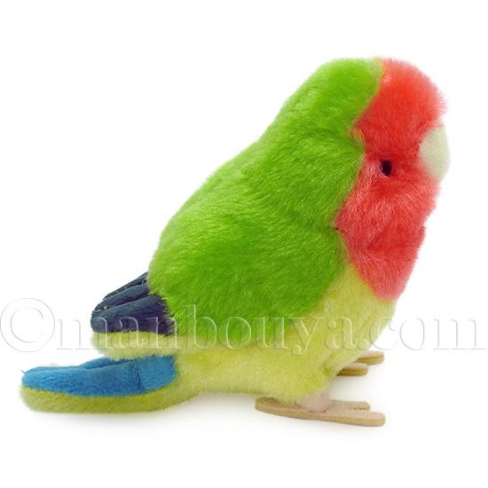 小鳥 インコ ぬいぐるみ 吉徳 ことりのね コザクラインコ 9cm
