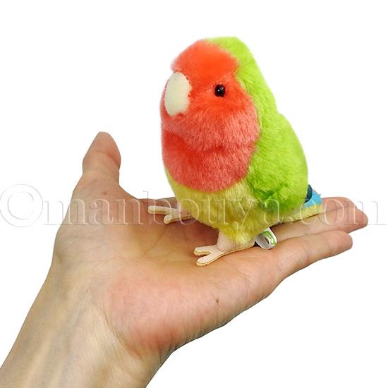大型インコオウム☆お座り中ぬいぐるみ☆4点セット 小鳥 インコ ぬいぐるみ 吉徳 ことりのね コザクラインコ 9cm