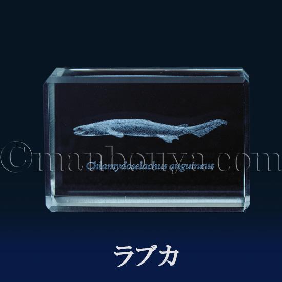 在庫限り 深海魚 グッズ ガラス 置物 レーザー彫刻 クリスタル