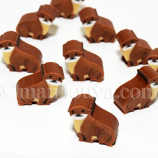 カワウソ ミニ消しゴム 動物 かわいい 文房具 ザ・アクセス プチボトル