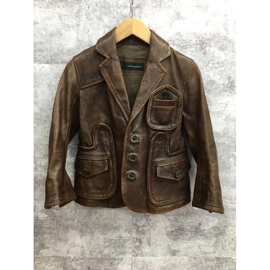 DSQUARED2（ディースクエアード） レザーテーラードジャケット