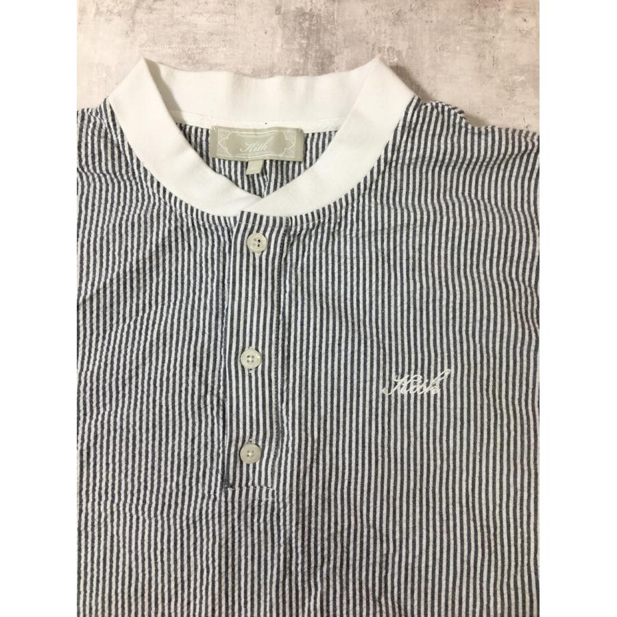 KITH キス シアサッカー ヘンリーネックTシャツ 24ss【4810-004