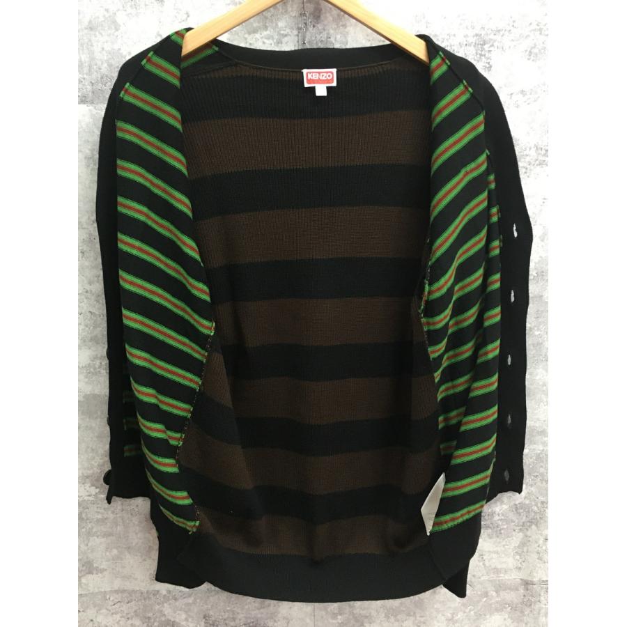 KENZO（ケンゾー） フローラル ストライプ カーディガン ニット マルチ