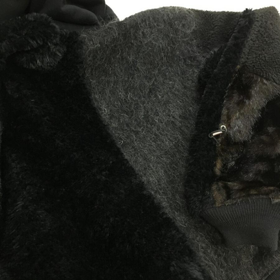 LANVIN en Bleu ランバンオンブルー 異素材ミックスフードブルゾン 
