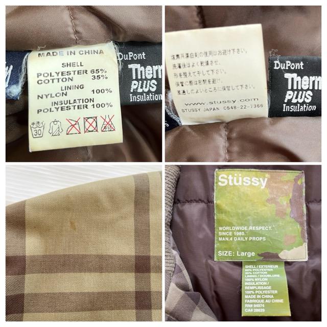 STUSSY（ステューシー） サーモライト チェック柄 スタンドカラー 中綿 