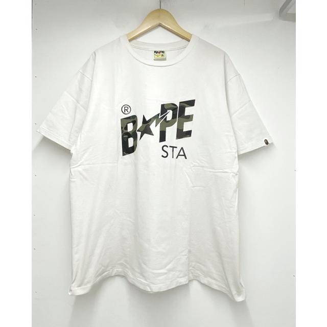 A BATHING APE（アベイシングエイプ）BAPE STA カモフラ ロゴ Tシャツ