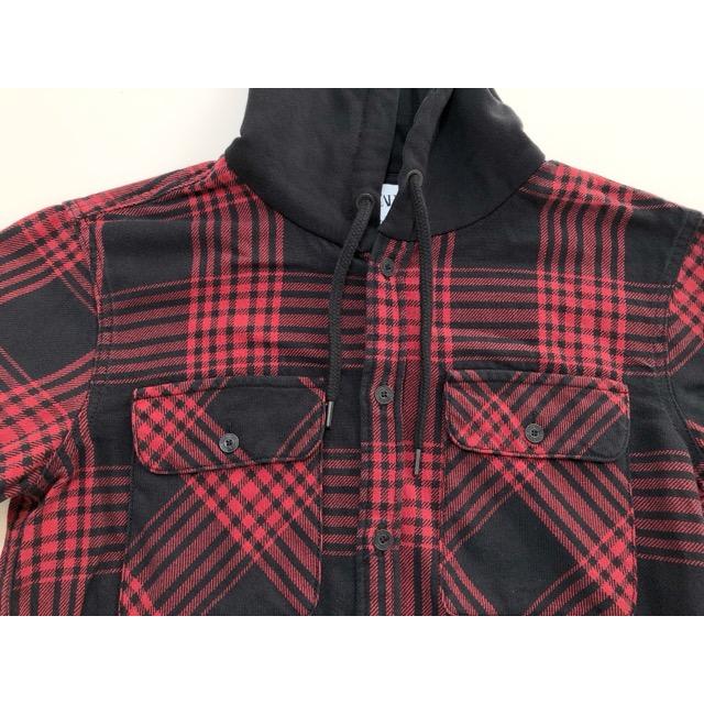 ZARA（ザラ） フード付き チェック ネルシャツ 長袖シャツ【E4800-007