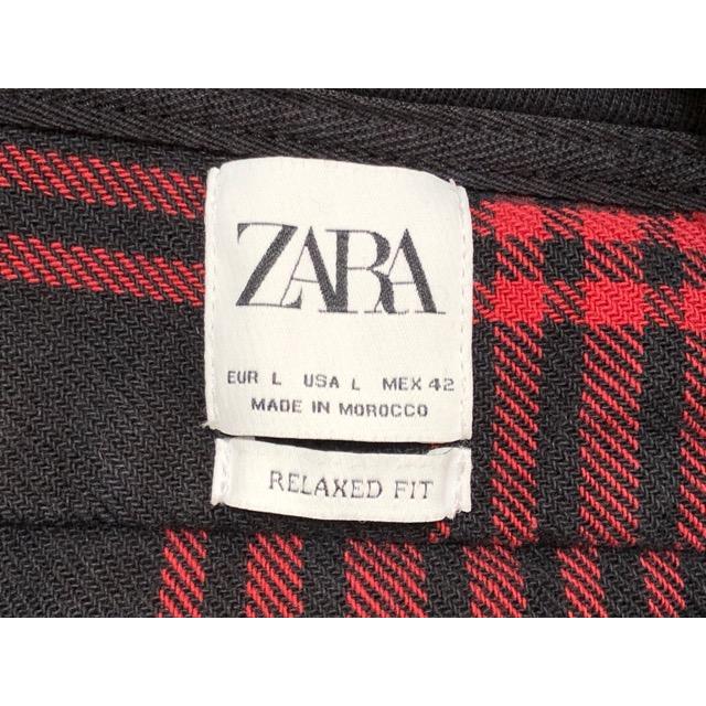 ZARA（ザラ） フード付き チェック ネルシャツ 長袖シャツ【E4800-007