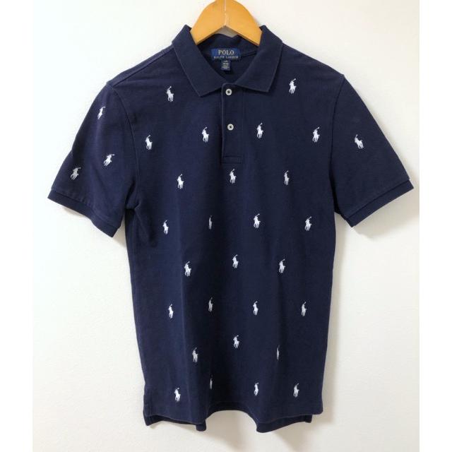 新品未使用✨　ポロラルフローレン　半袖ポロシャツ　ポニー刺繍　ネイビー XL POLO RALPH LAUREN（ポロ・ラルフローレン） ポニー総柄 刺繍