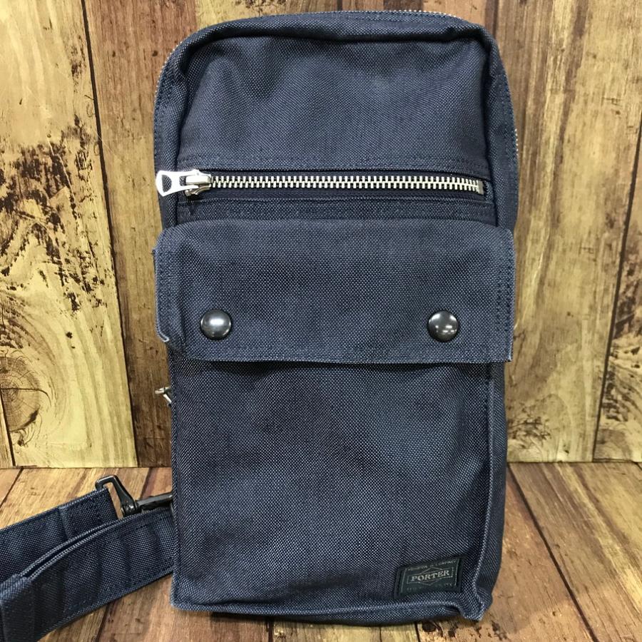 PORTERポーター スモーキー ボディバッグ スリングバッグ 紺　ネイビー PORTER SMOKY ポーター スモーキー ボディバッグ ネイビー【F0414-004
