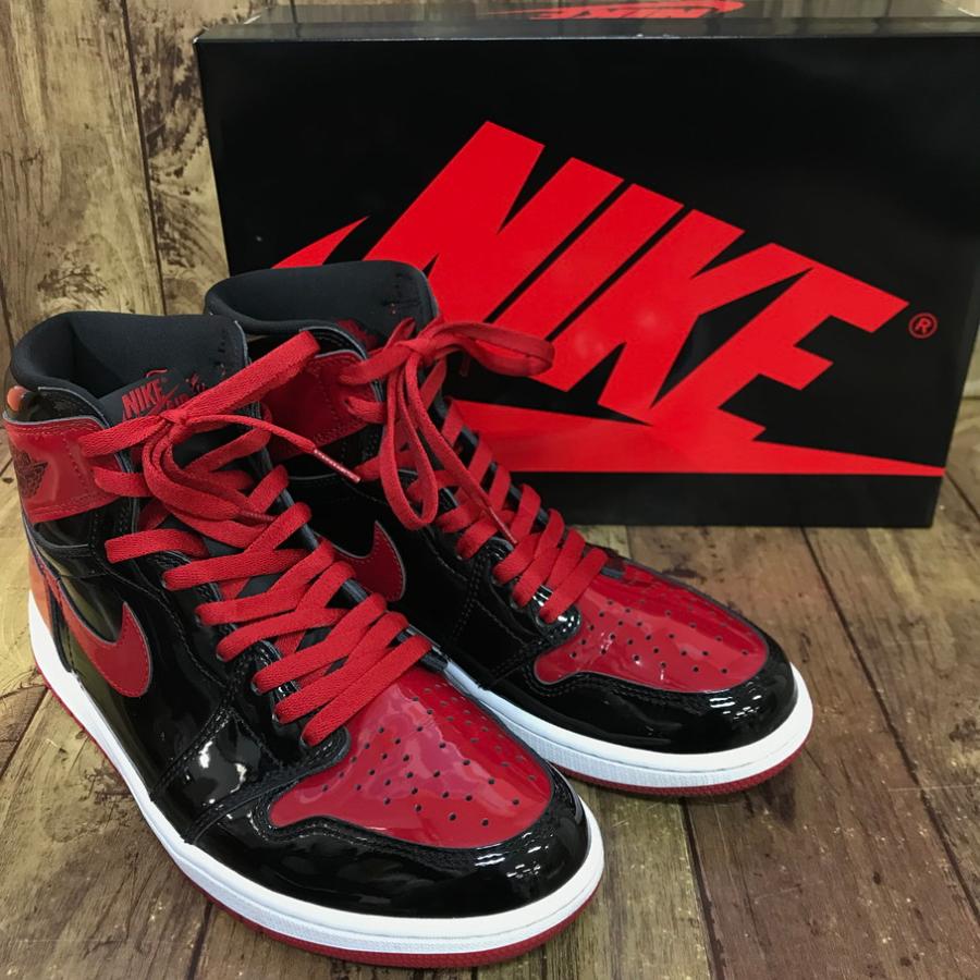 NIKE（ナイキ） NIKE AIR JORDAN 1 HIGH OG PATENT BRED (ナイキ エア 