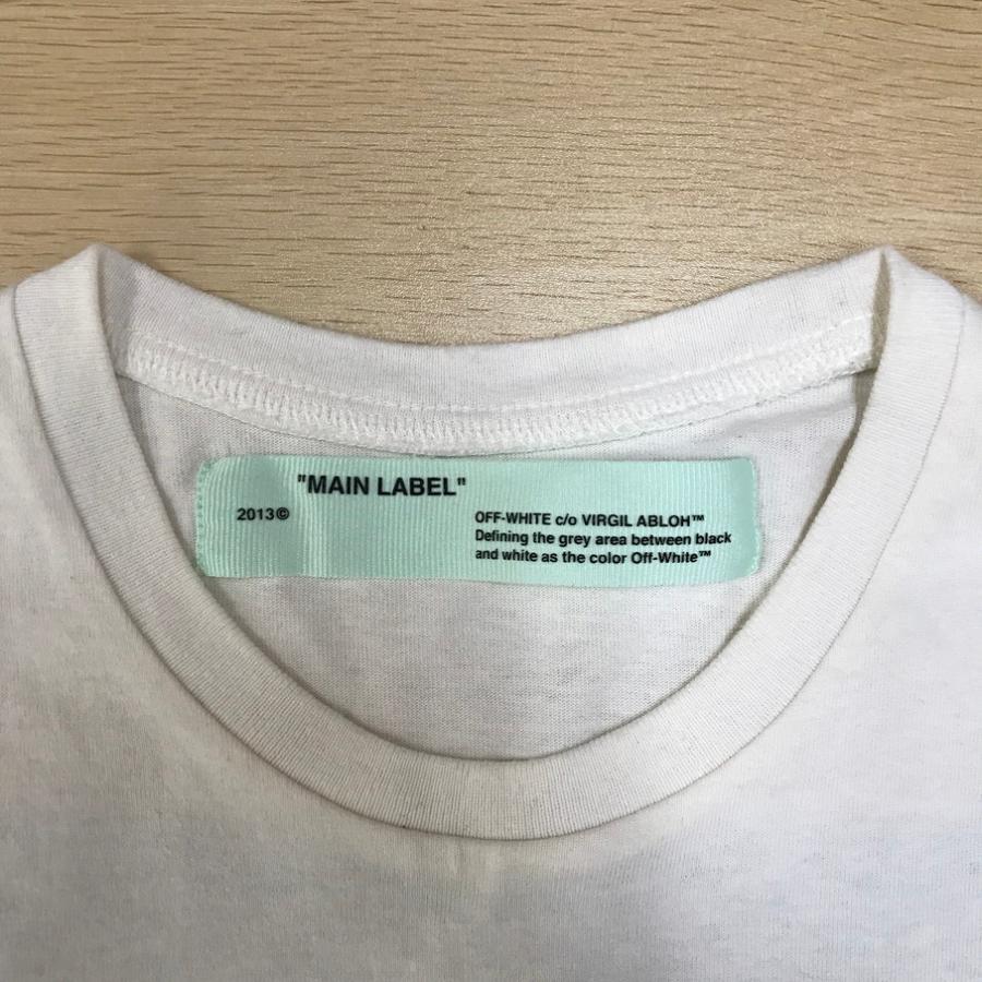 OFF-WHITE 18AW DIAG GRADIENT L/S TEE オフホワイト 長袖Tシャツ