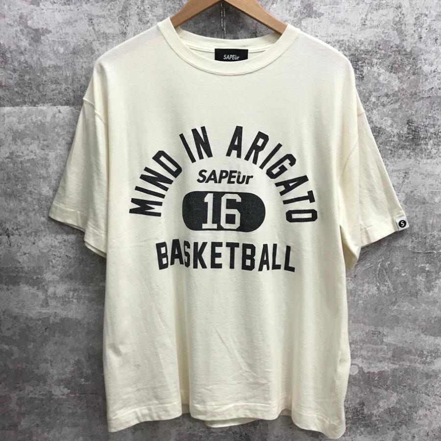 SAPEur COLLEGE S/S TEE サプール カレッジロゴTシャツ オフホワイト 