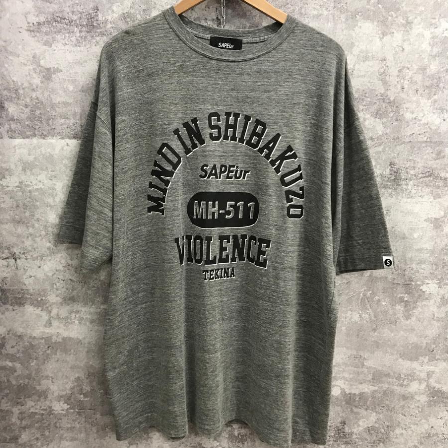 SAPEur MASATOSHI HAMADA MIS-college 黒 SAPEur × MASATOSHI HAMADA MIS-college サプール 浜田雅功 Tシャツ