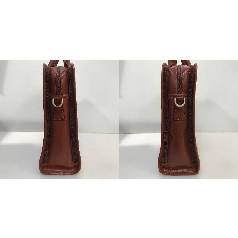 BANUCE ブラウン ビジネスバッグ BANUCE バンニュス 2WAY ブリーフケース ブラウン レザー ビジネス