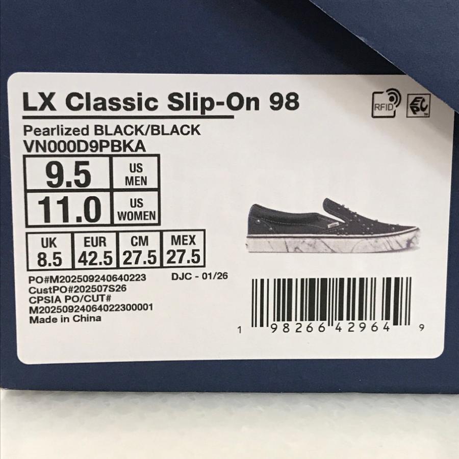 VANS（ヴァンズ） VANS PREMIUM CLASSIC SLIP-ON PEARLIZED PACK BLACK