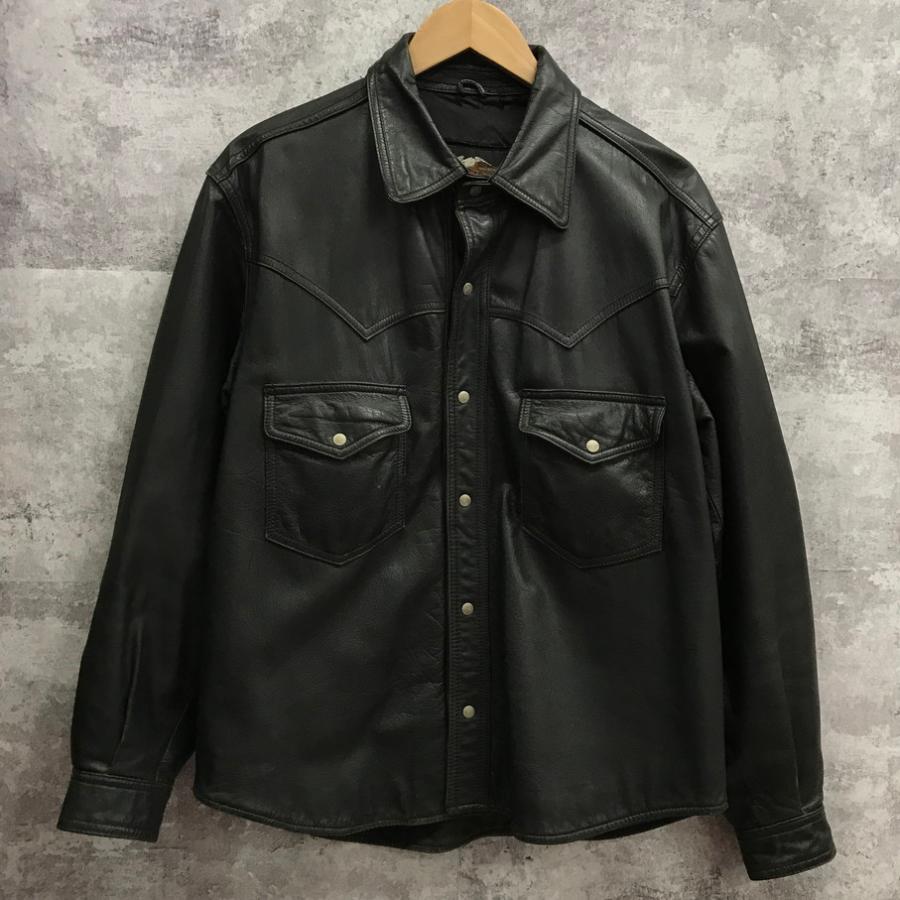 HARLEY DAVIDSON ハーレーダビッドソン レザーシャツ ウェスタンシャツ
