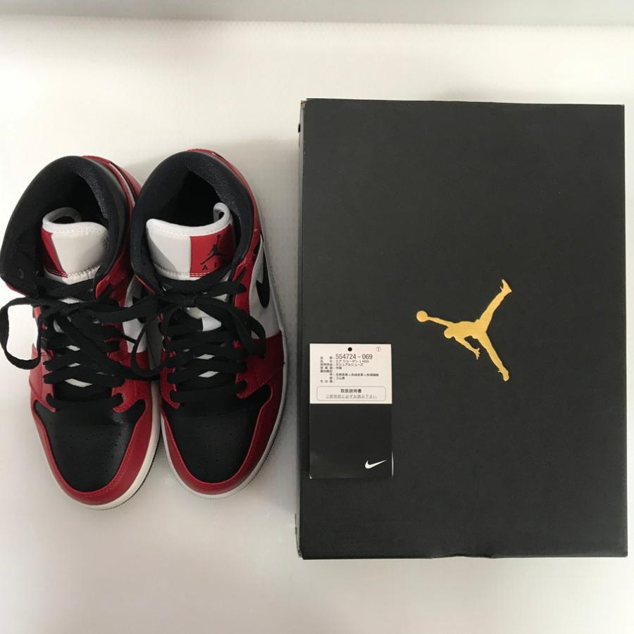NIKE（ナイキ） NIKE AIR JORDAN 1 MID CHICAGO BLACK TOE エア