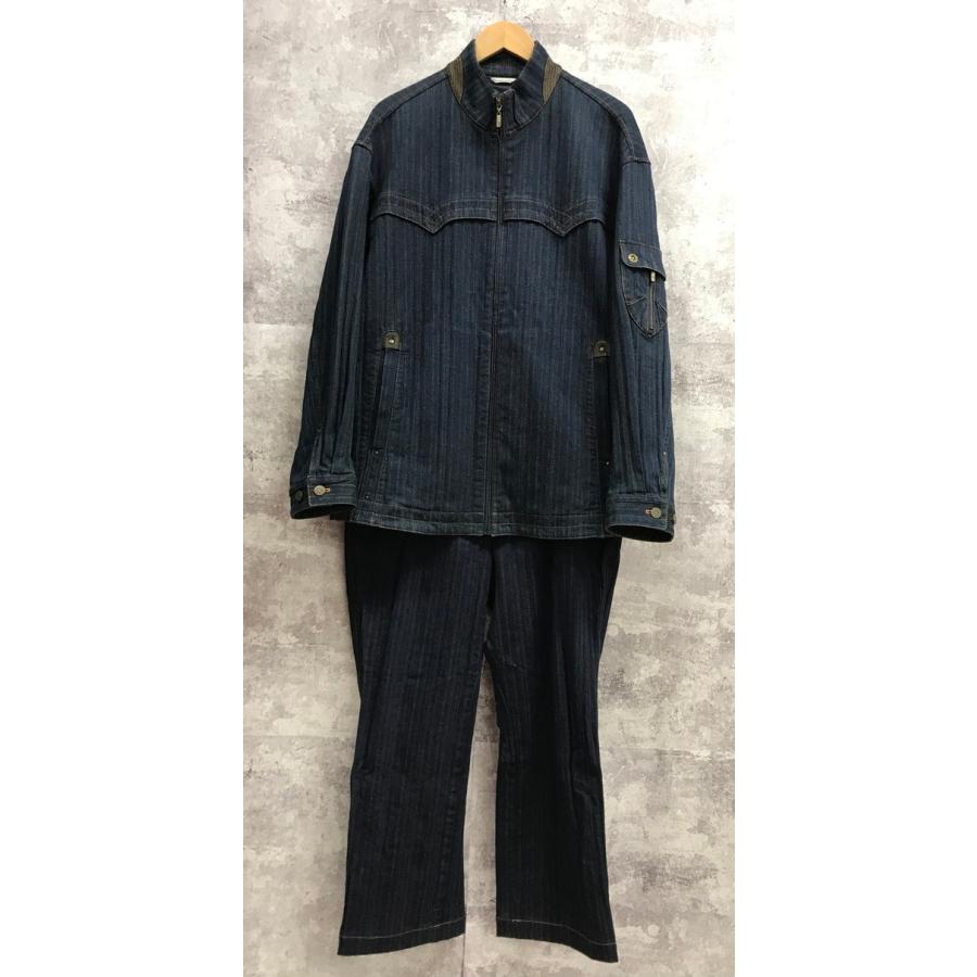 Santafe サンタフェ セットアップ ネイビー ジャケット カジュアルパンツ Santafe サンタフェ セットアップ 上下セット ジャケット【F1857-004