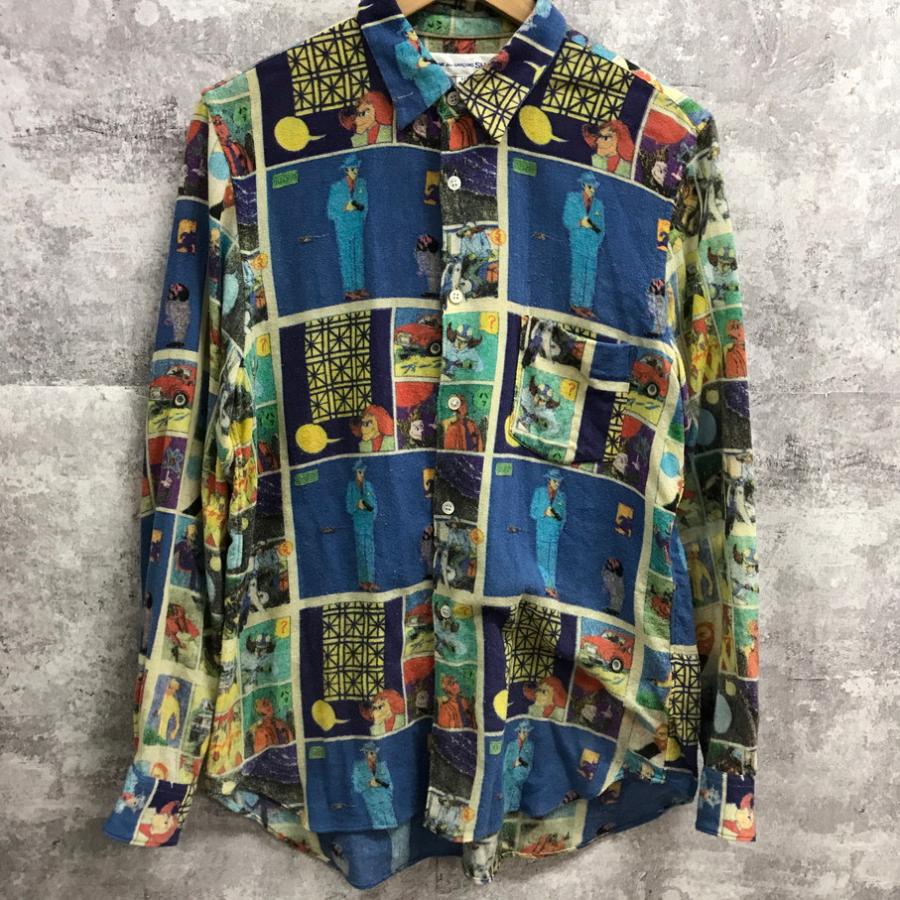 COMME des GARCONS × 小林晴夫 コムデギャルソン コミック柄シャツ