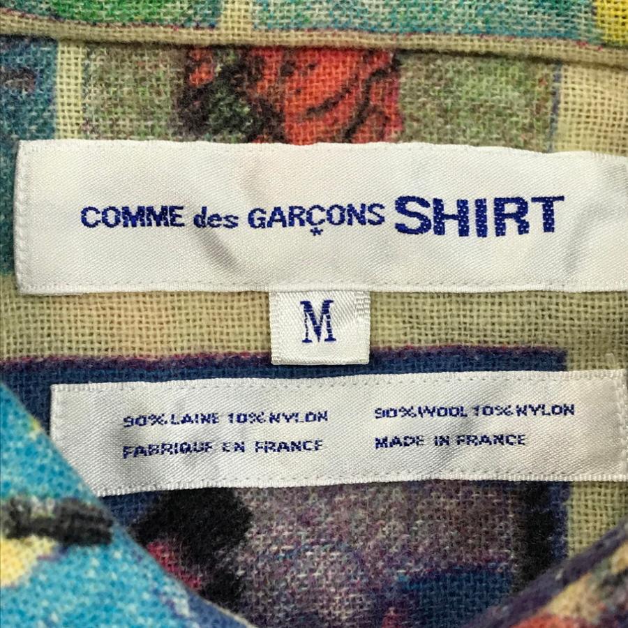 00AW COMME des GARCONS SHIRT 小林晴夫コミックロンT COMME des GARCONS × 小林晴夫 コムデギャルソン コミック柄シャツ