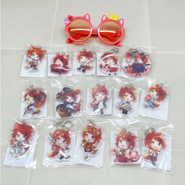 すとぷり 莉犬 サングラス, アクリルキーホルダー セット【F7908-007