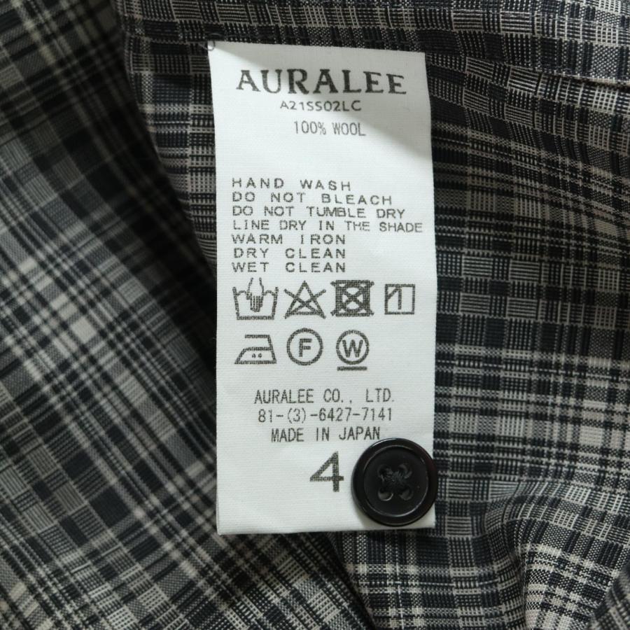 AURALEE/オーラリー A21SS02LC 21SS WASHABLE SUPER LIGHT WOOL CHECK