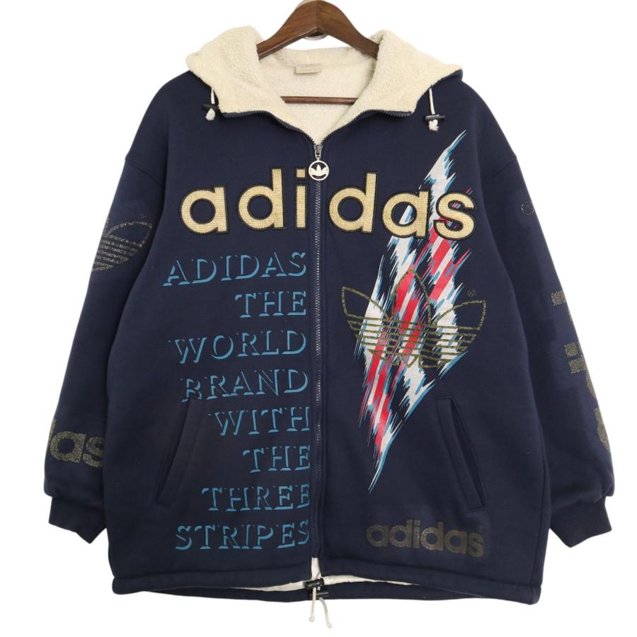 adidas（アディダス） 80-90's デサント製 ジップアップ パーカー ボア