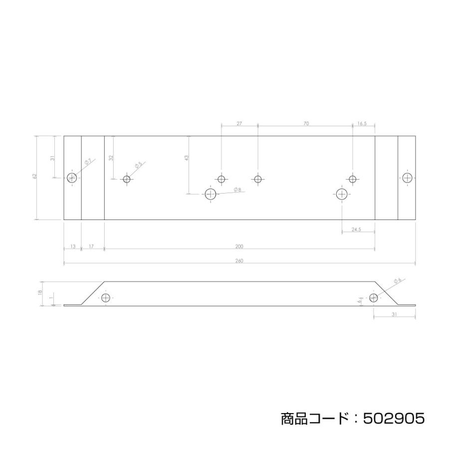 ジェットイノウエ 【マーカー取付ステー】 角マーカー/フラット
