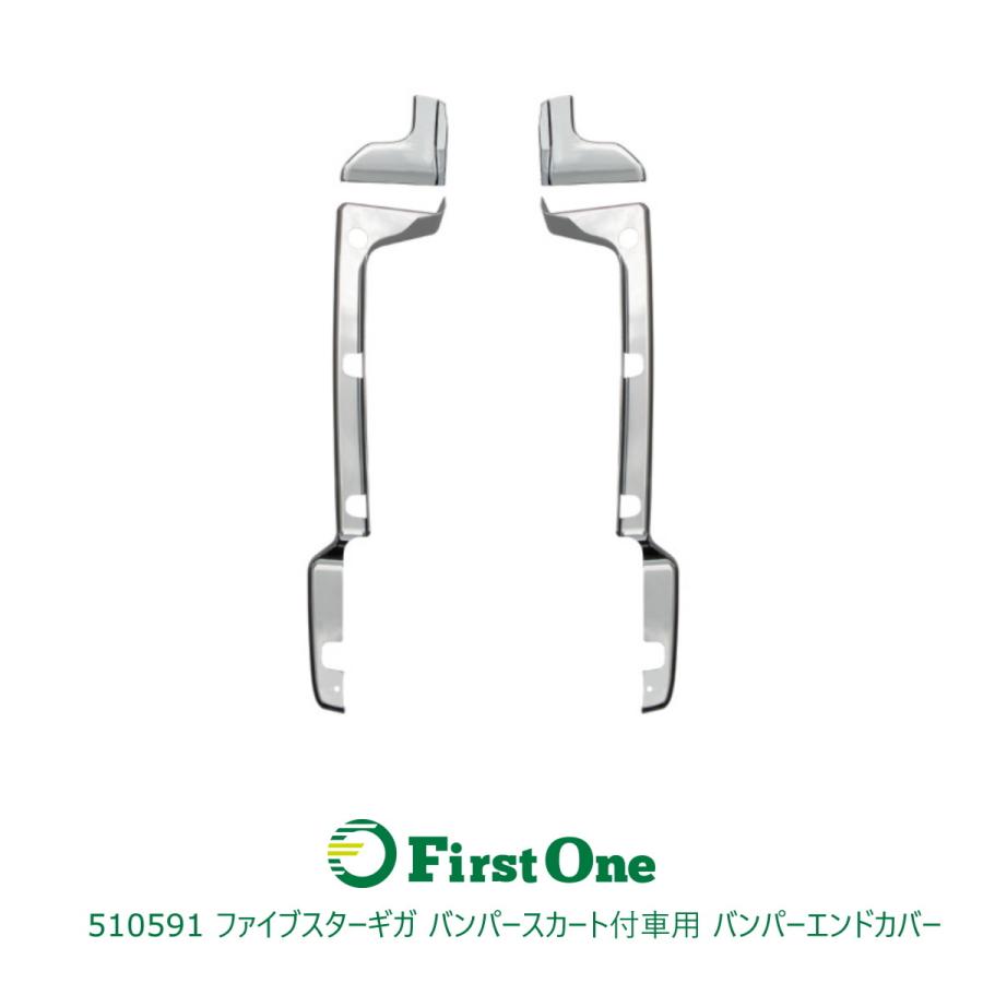 バンパーエンド カバー 左右セット ボディーパーツ トラック ファイブスターギガ ステップスカート付車用