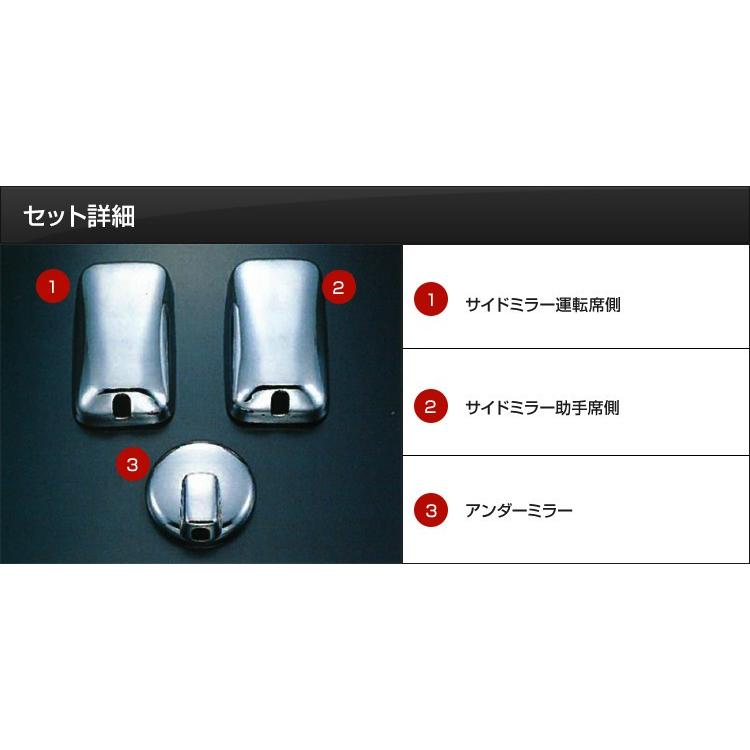 ジェットイノウエ トラック メッキミラーカバーセット 07エルフ 23