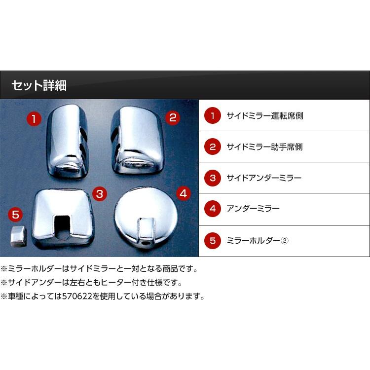 ジェットイノウエ トラック メッキミラーカバーセット いすゞ 