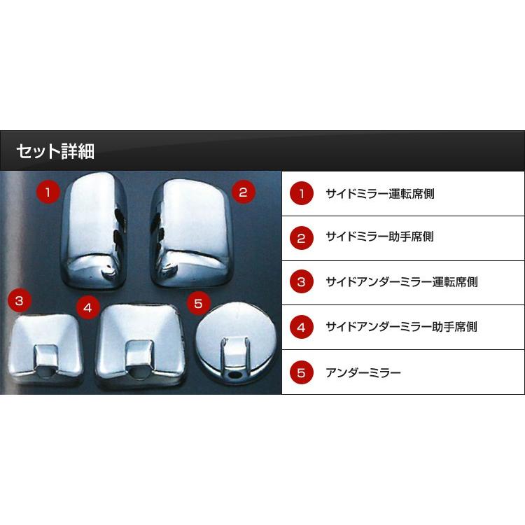 ミラーカバー5点セット 日野 