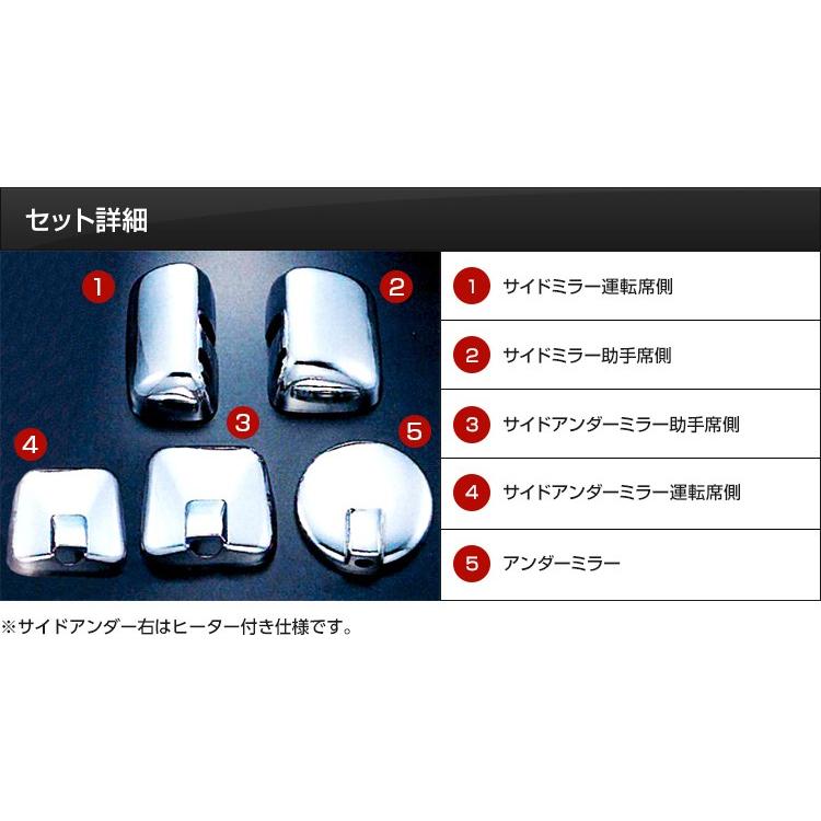ミラーカバー5点セット 日野  