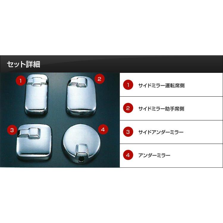 ジェットイノウエ トラック メッキミラーカバーセット パーフェクト  