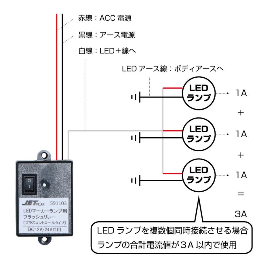ジェットイノウエ 【LEDマーカー用リレー】LEDマーカー用