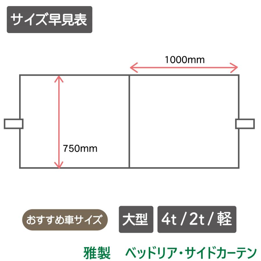 トラック 雅 トラック ベッドリア・サイドカーテン 雅 新格子
