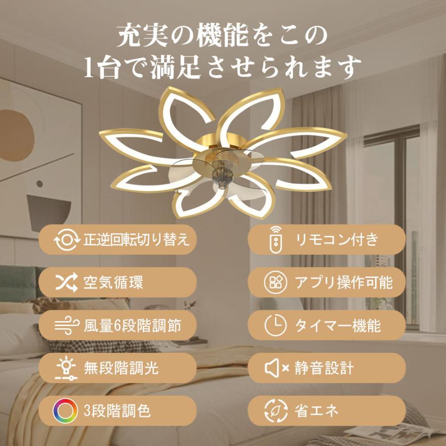 シーリングファン シーリングファンライト LED 照明器具 6畳 8畳 9畳 DCモーター 逆回転機能 風量調節 調光調色 天井照明 空気循環 省エネ 節電 部屋 洋室 和室 | ブランド登録なし | 01