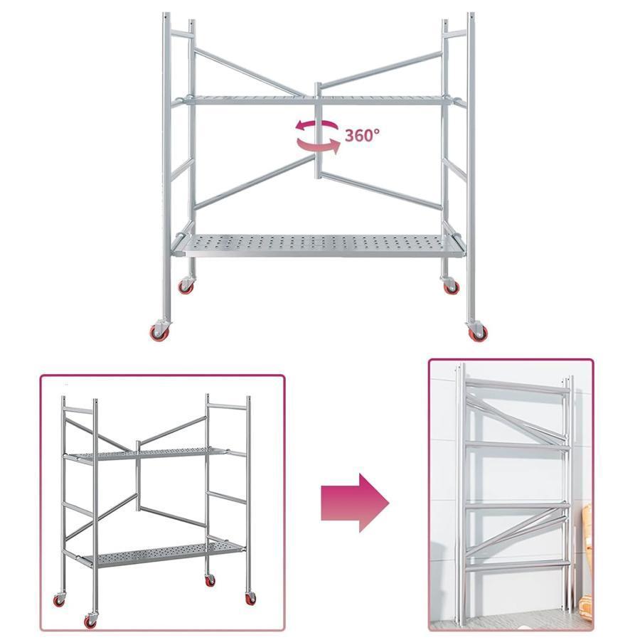 足場 高所作業台 移動足場 ステップ 折りたたみ足場高所移動式