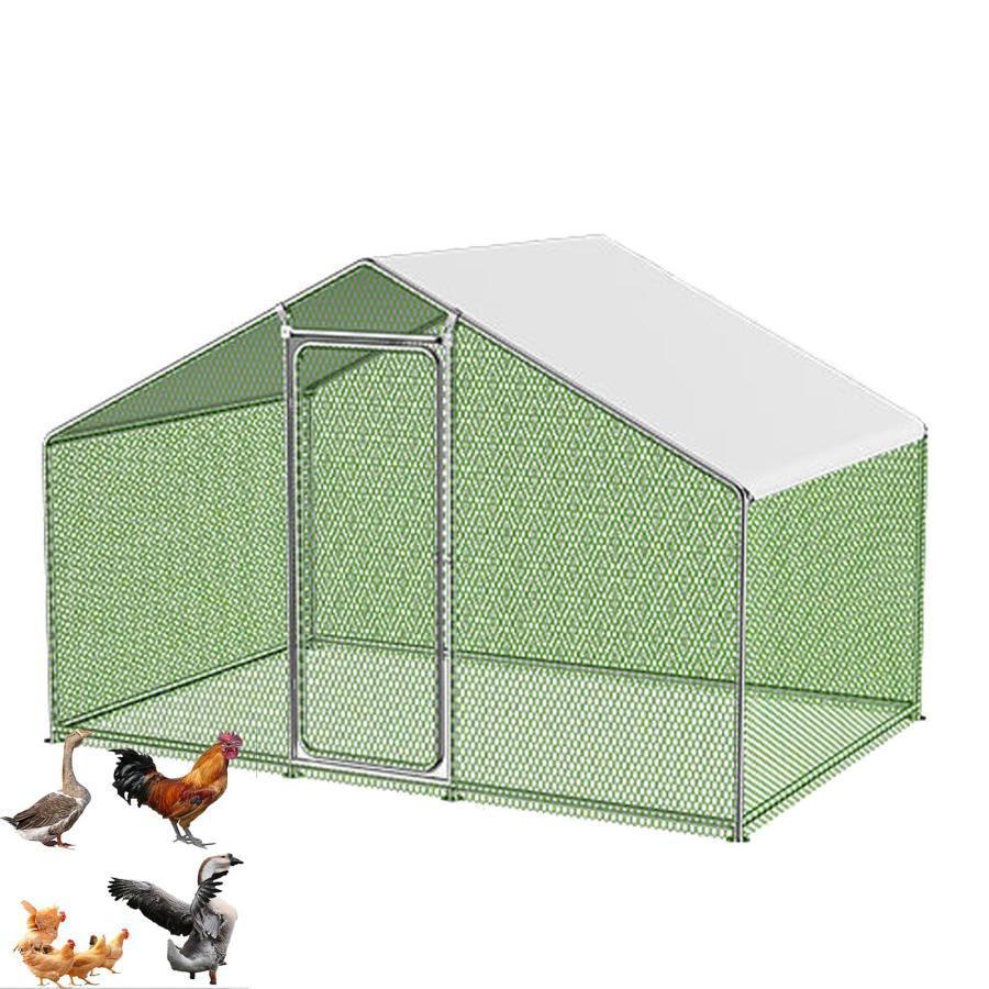 鶏小屋 キット 大型 亜鉛メッキ鋼製鶏用ケージ 鶏舎 農場用 耐候性 防雨 家禽ケージ ウサギハッチ 鳥 アヒル ガチョウ飼育ウサギの生息地用ケージペットサークル の商品画像