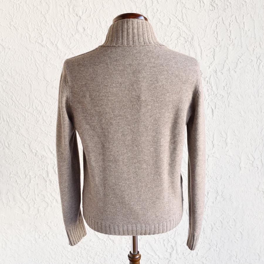 Dalmo Cashmere ダルモ カシミヤ ・カシミヤ ショールカラー プルオーバーニット ・art. Polo Pull ・col. Stradivari ブラウンベージュ ・イタリア製の画像