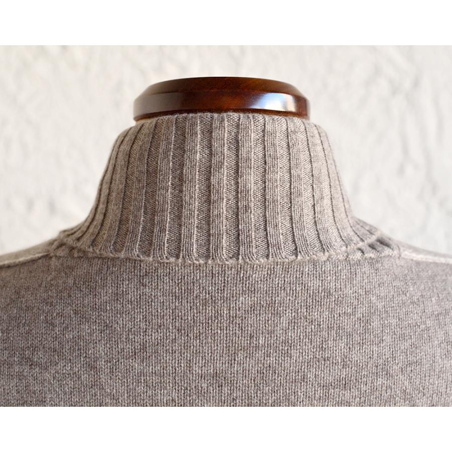Dalmo Cashmere ダルモ カシミヤ ・カシミヤ ショールカラー プルオーバーニット ・art. Polo Pull ・col. Stradivari ブラウンベージュ ・イタリア製の画像