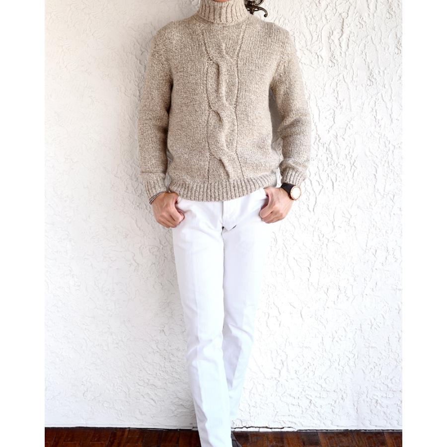 FEDELI フェデーリ ・カシミヤ ローゲージタートルニット ・mod