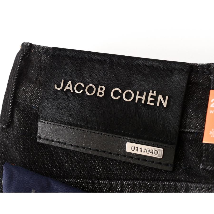 JACOB COHEN ヤコブコーエン / BARD LTD J688 リミテッド ブラックジーンズ ・art. UQL0430-S3604-573D ・col. eather patch. ブラックハラコ ・国内正規品｜mandm-website｜03