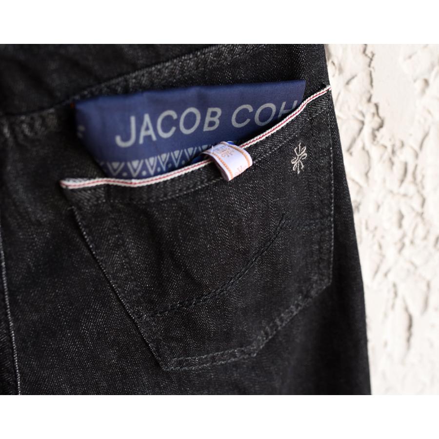 JACOB COHEN ヤコブコーエン / BARD LTD J688 リミテッド ブラックジーンズ ・art. UQL0430-S3604-573D ・col. eather patch. ブラックハラコ ・国内正規品｜mandm-website｜05