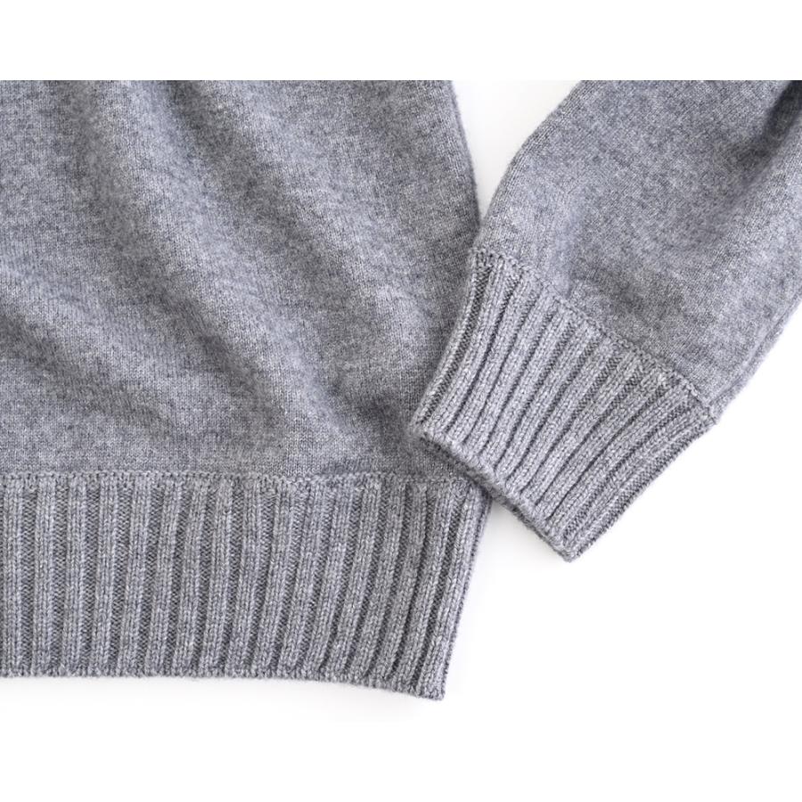 MAGAZZINO RICAMBI マガジーノ リカンビ ・カシミヤ フェルテッド Vネックニット ・art. 81 SCOLLO V FELTED ・col. Flanel ミディアムグレーの画像