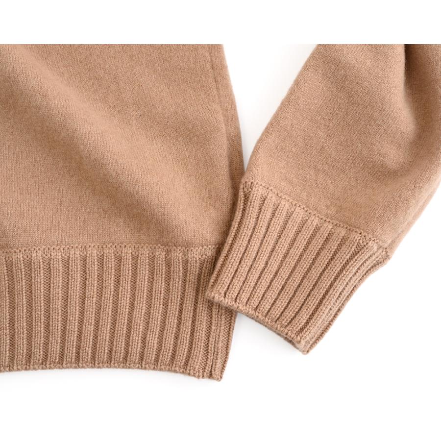 MAGAZZINO RICAMBI マガジーノ リカンビ ・カシミヤ フェルテッド クルーネックニット ・art. 81 GIROCOLLO FELTED ・col. CreamFudge ライトブラウンの画像