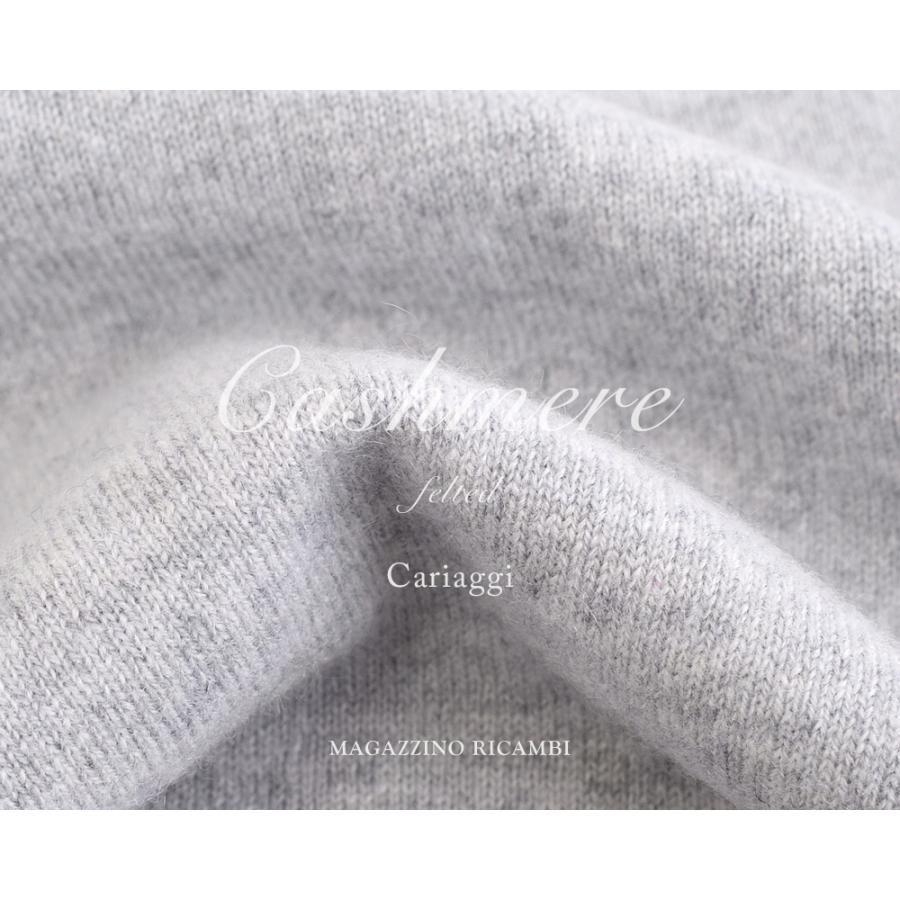 MAGAZZINO RICAMBI マガジーノ リカンビ ・カシミヤ フェルテッド クルーネックニット ・art. 81 GIROCOLLO FELTED ・col. Fog ライトグレーの画像