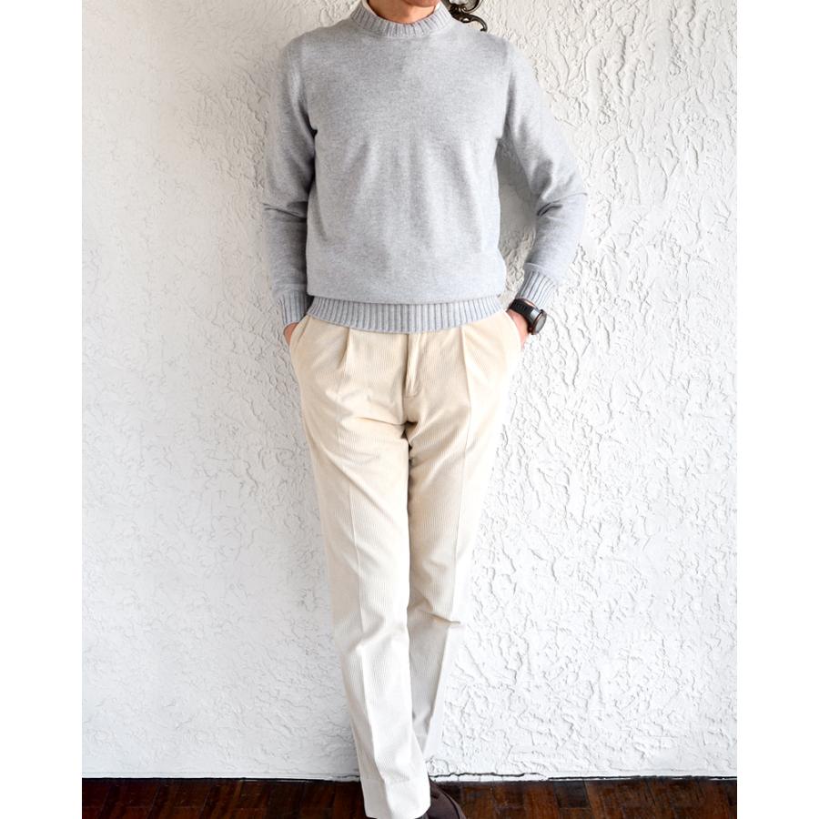 MAGAZZINO RICAMBI マガジーノ リカンビ ・カシミヤ フェルテッド クルーネックニット ・art. 81 GIROCOLLO FELTED ・col. Fog ライトグレーの画像